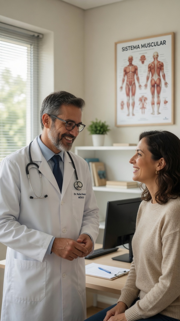 Médico atendendo paciente em consultório